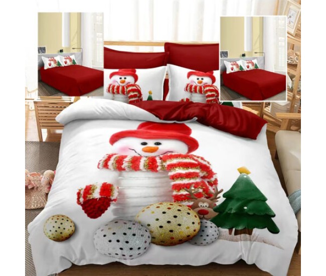 Lenjerie pat finet 3d 6 piese craciun f-xmas94 Lenjerie pat finet 3d 6 piese craciun f-xmas94